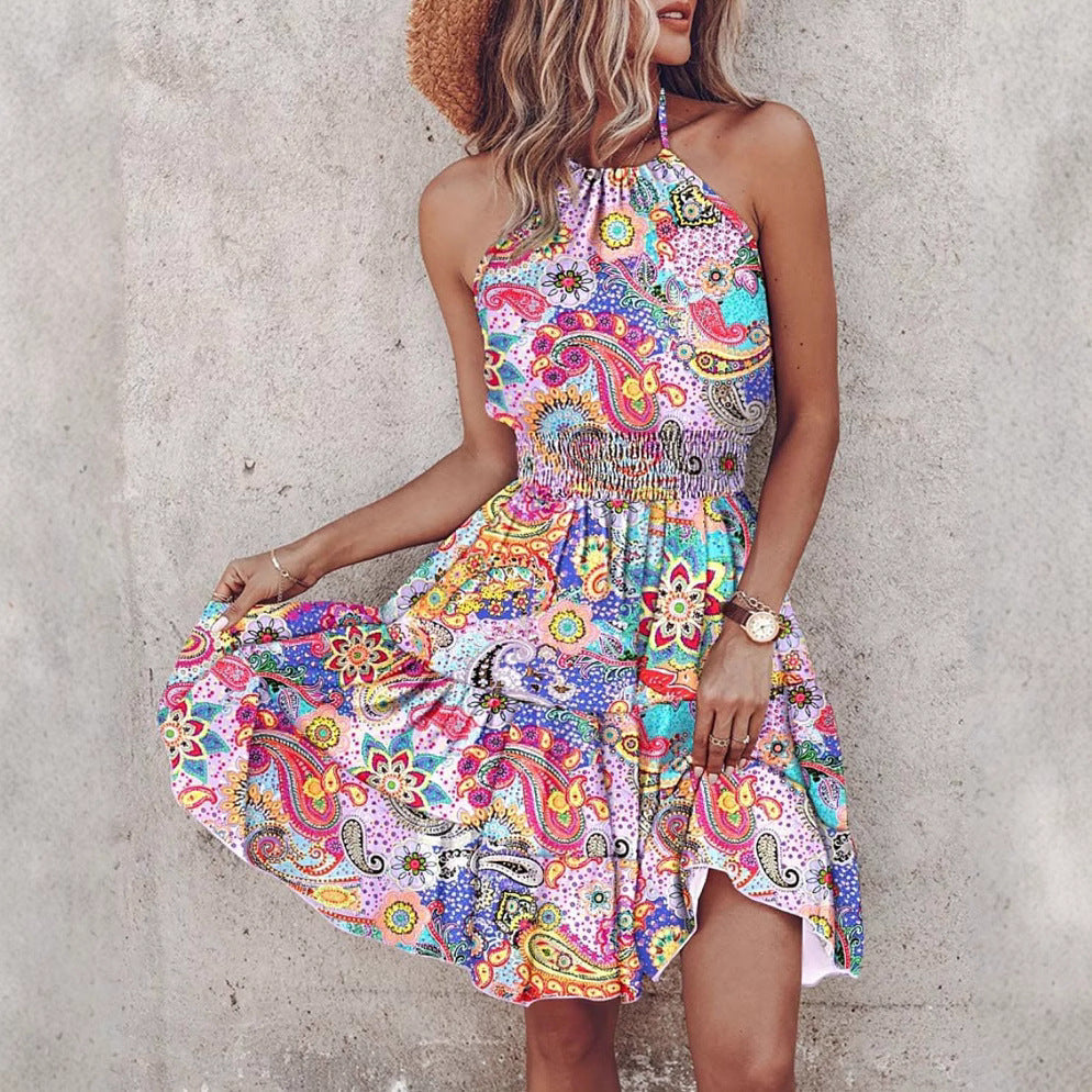 Halterjurk - Vrouwen - Gelaagde Rok en Elastische Taille - Zomer Mode - ELEGANTE GLANCE