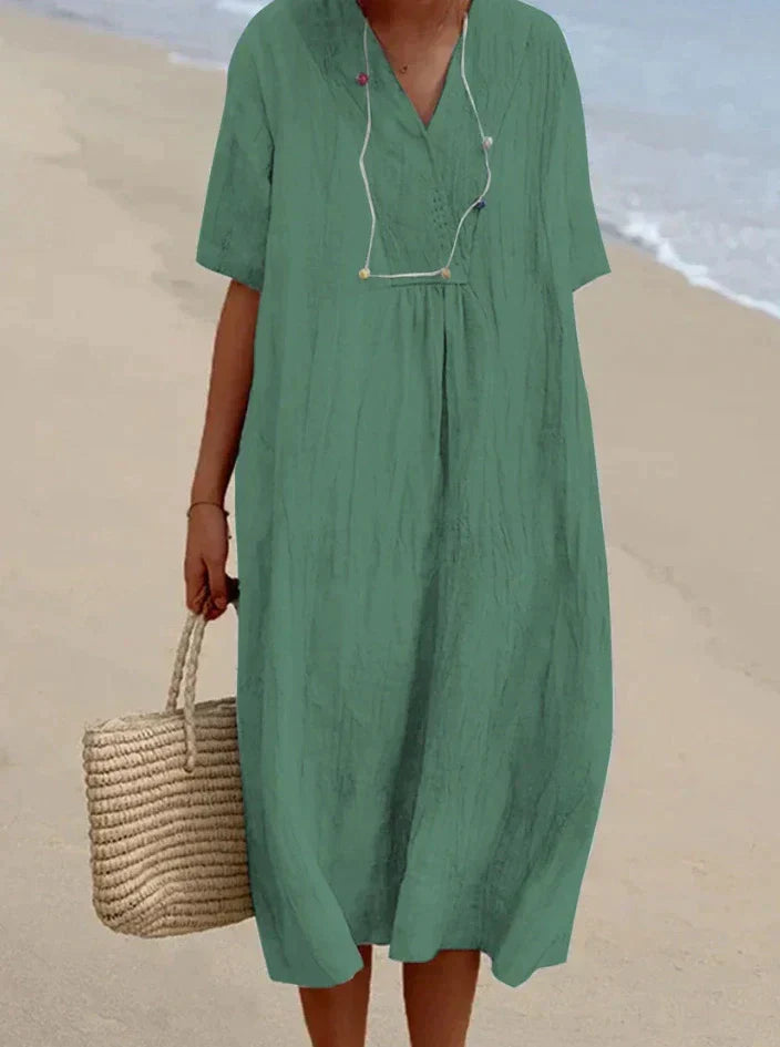 Stijlvolle zomerse damesjurk met losse pasvorm – ElaraFleur Dress