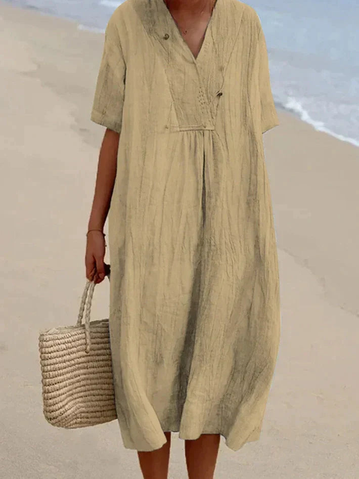 Stijlvolle zomerse damesjurk met losse pasvorm – ElaraFleur Dress