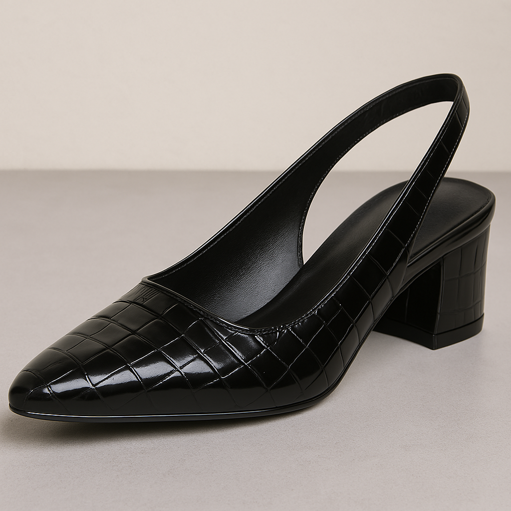 Dames - Slingback Pumps - Krokodillenleerlook - Elegante Schoenen - MODERNE STIJL