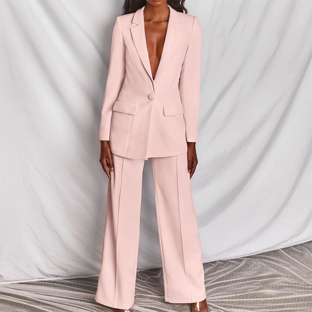 VICTORIA – Tweedelige blazer en broek set voor een elegante en sexy smart-casual look