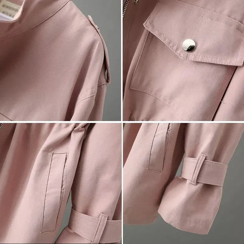 Lichte dames overjas met ceintuur en elegante snit – NuvéliaCoat