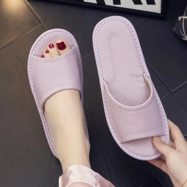 Unisex - Leren Slippers - Comfortabel Leer - Duurzame Sandalen - Luxe Comfort Slippers