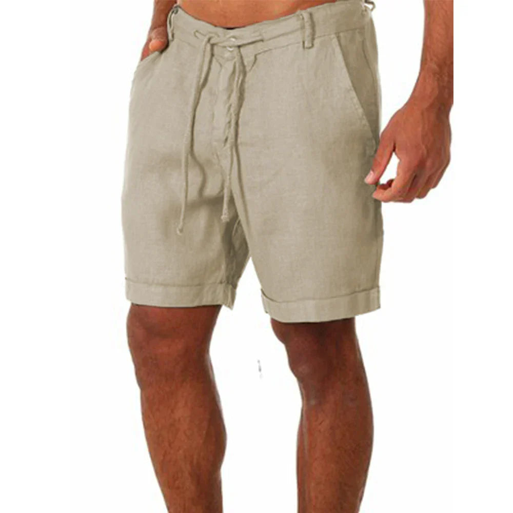 Heren - Casual Linnen Shorts - Ademend Materiaal - Zomer Kleding - Comfortabele Stijl