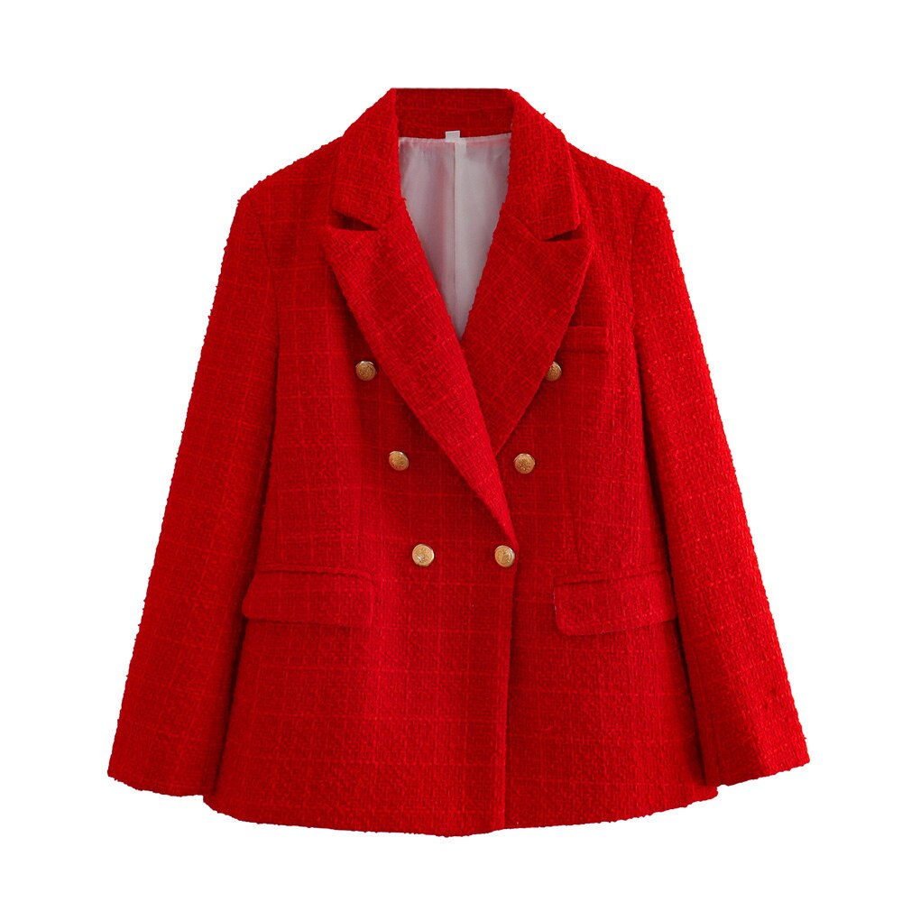 Blazer - Dames - Gestructureerde Stof - Stijlvolle Buitenwear - THAÏNA