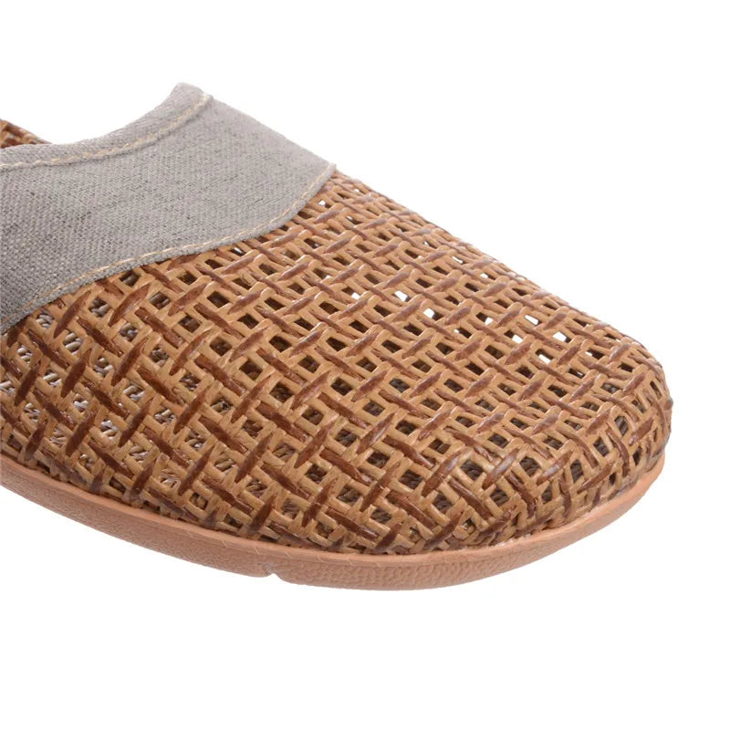 Uniseks - Geweven Linnen Pantoffels - Ademend en Lichtgewicht - Comfortabele Boho-Stijl - WILLOW