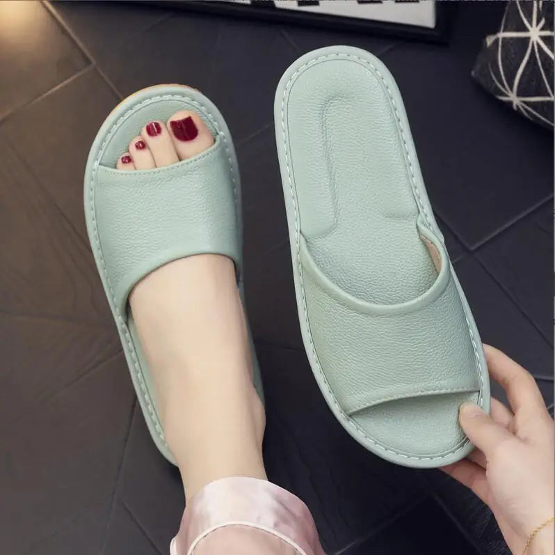Unisex - Leren Slippers - Comfortabel Leer - Duurzame Sandalen - Luxe Comfort Slippers