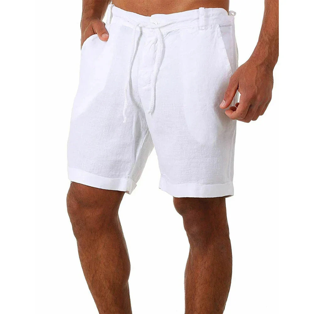 Heren - Casual Linnen Shorts - Ademend Materiaal - Zomer Kleding - Comfortabele Stijl