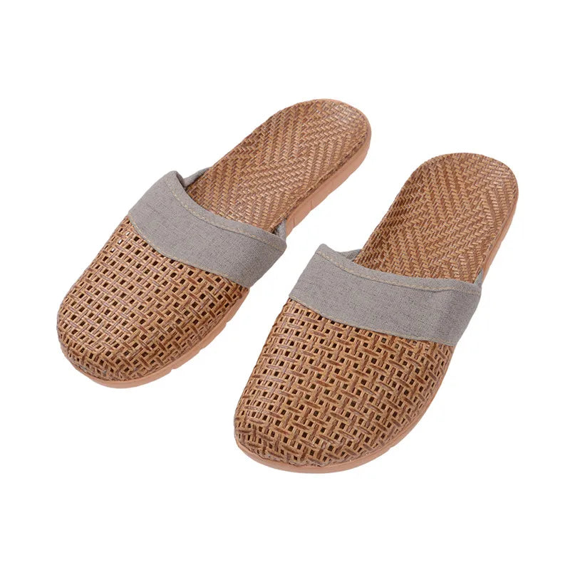 Uniseks - Geweven Linnen Pantoffels - Ademend en Lichtgewicht - Comfortabele Boho-Stijl - WILLOW