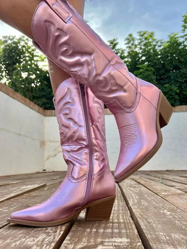 Cowboylaarzen - Vrouwen - Metaal - Cowboylaarzen - CARINA