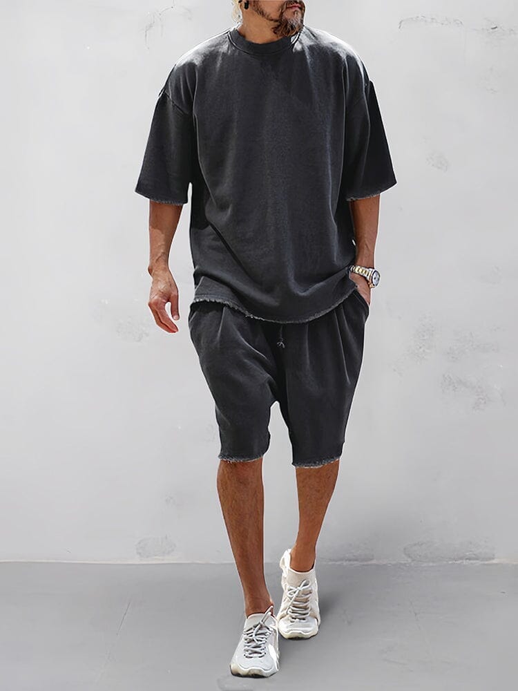 Heren - Casual Loose Fit Sportset - Ademend Materiaal - Zomer Activewear - COMFORTSET