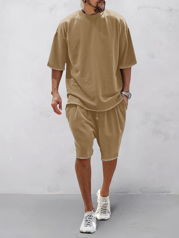 Heren - Casual Loose Fit Sportset - Ademend Materiaal - Zomer Activewear - COMFORTSET