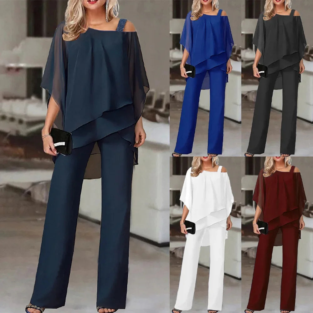 Dames - Tweedelige Set - Comfortabele Stof - Stijlvolle Outfit - MODERN ELEGANT