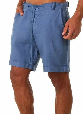 Heren - Casual Linnen Shorts - Ademend Materiaal - Zomer Kleding - Comfortabele Stijl