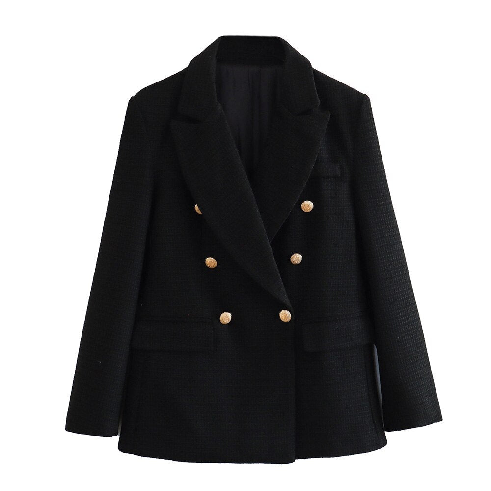 Blazer - Dames - Gestructureerde Stof - Stijlvolle Buitenwear - THAÏNA