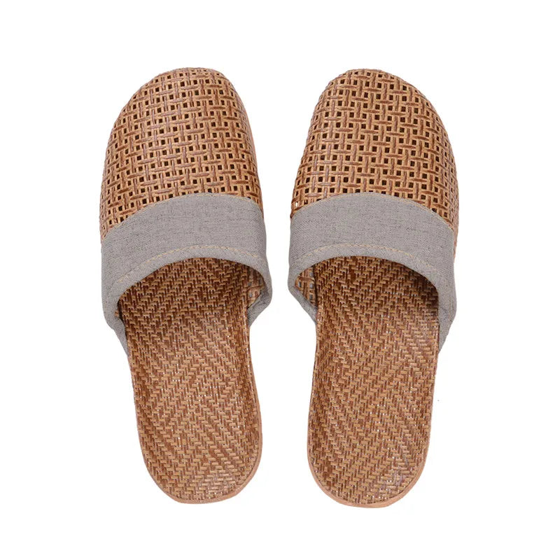 Uniseks - Geweven Linnen Pantoffels - Ademend en Lichtgewicht - Comfortabele Boho-Stijl - WILLOW