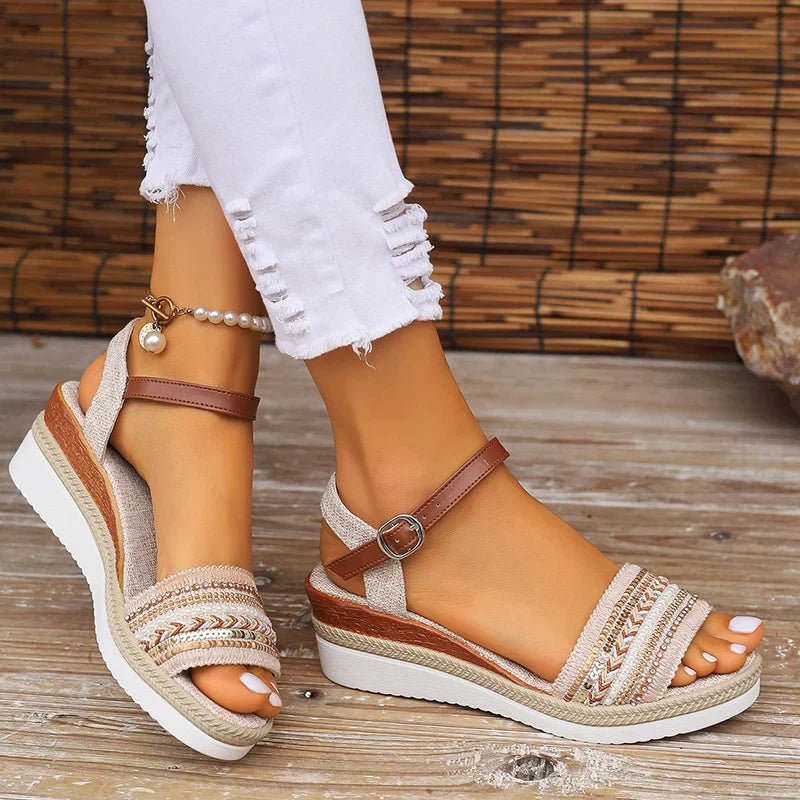 Vrouwen - Boho Zomersandalen - Comfortabel Ontwerp - Zomer Footwear - DIXIE