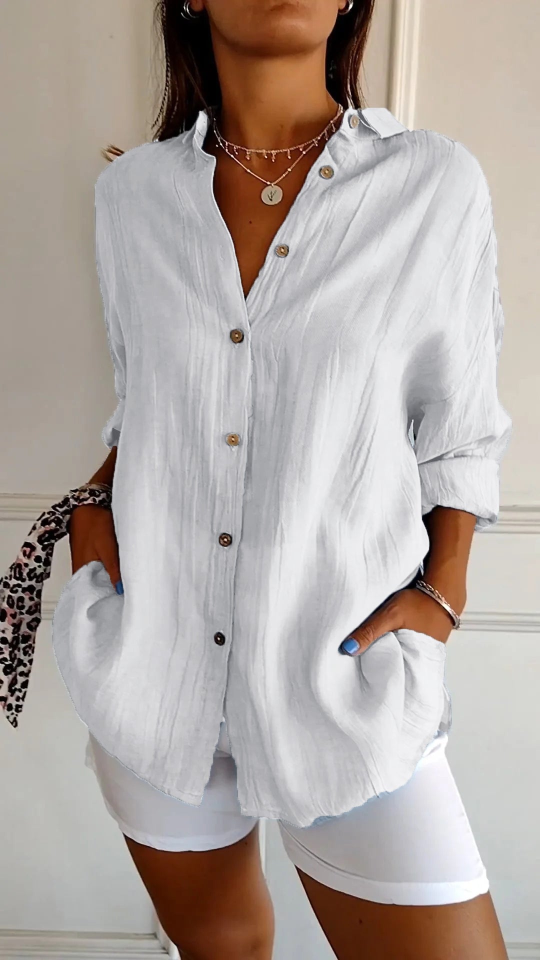 Sophie | Casual Knopshirt voor Dames met Losse Pasvorm 13