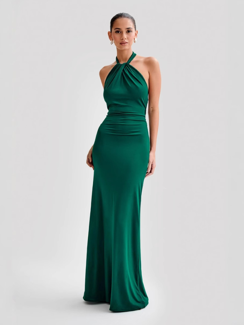 Sophie | Lange Maxi Jurk met Open Rug voor Dames 6