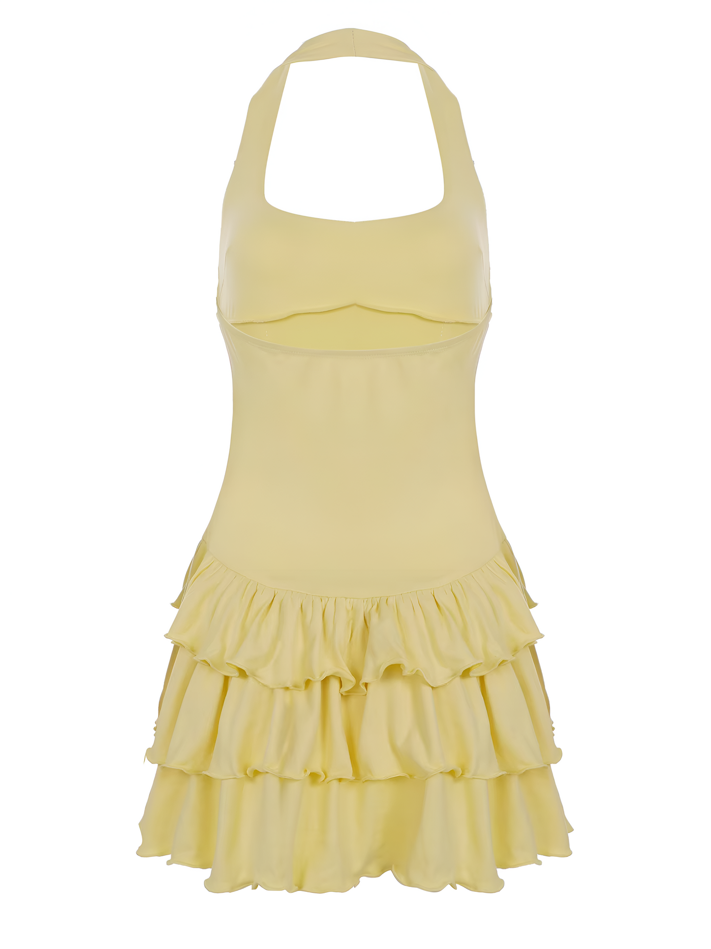 Sophie | Zomerjurk Dames met Gelaagde Ruches en Halterhals voor een Flatterend Silhouet 4