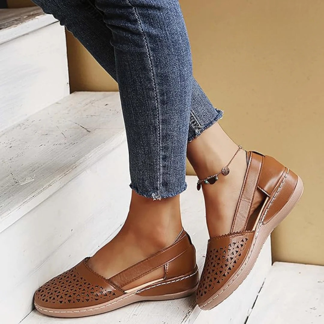 Dames - Orthopedische Wandelschoenen - Gevoerde Binnenzool - Dagelijks Comfort - STIJL VOL