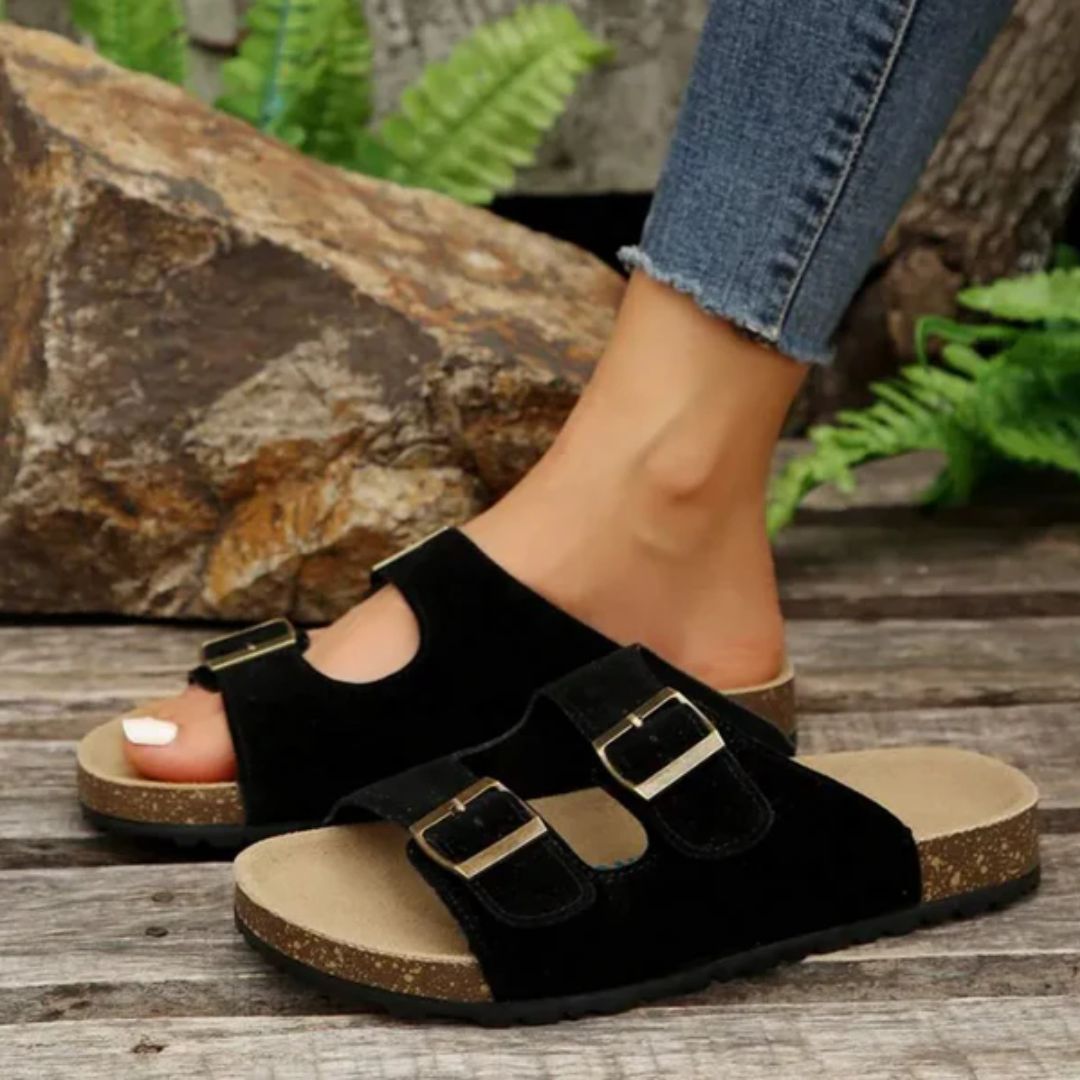 Vrouwen - Retro Slip-On Sandalen - Comfortabel Ontwerp - Zomer Schoeisel - MODERNE STIJL