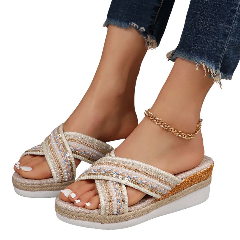 Sleehak Sandalen - Dames - Comfortabele Zool - Zomer Mode - ELLEN EDGE