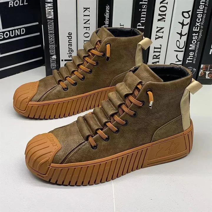 Sneakers - Heren - Leer Comfort - Britse Stijl - Stevige Heren