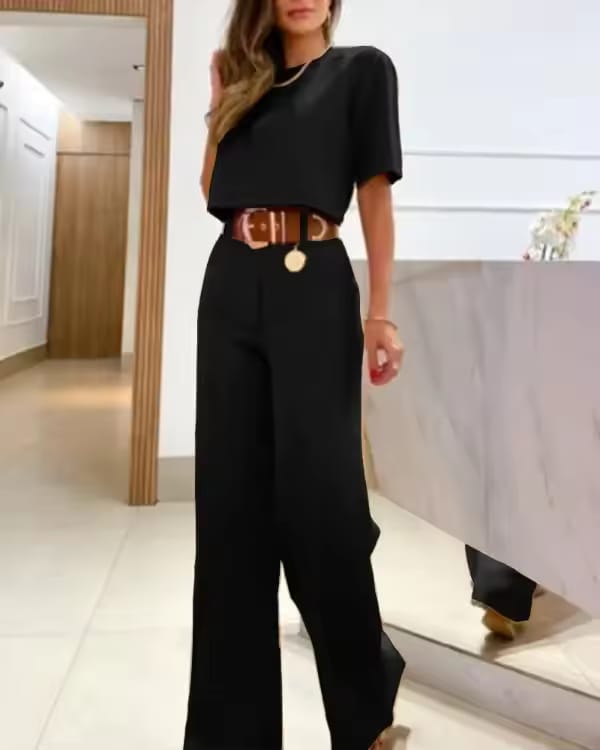 Elegant damespak met blazer en rechte broek – ViveaSuit