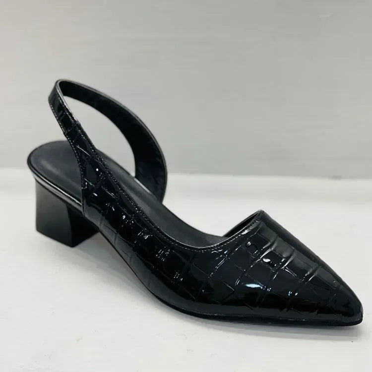 Dames - Slingback Pumps - Krokodillenleerlook - Elegante Schoenen - MODERNE STIJL