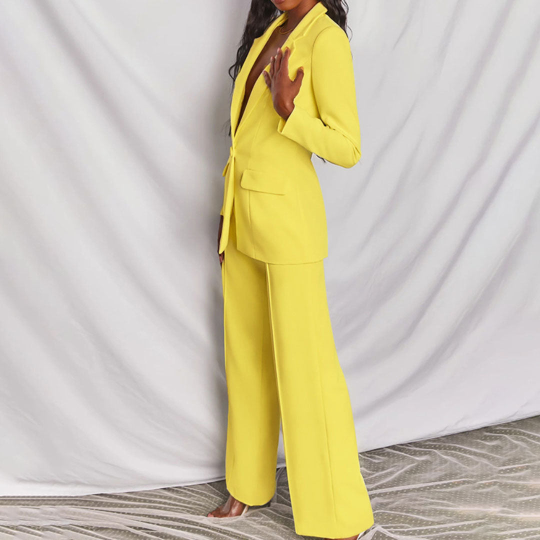 VICTORIA – Tweedelige blazer en broek set voor een elegante en sexy smart-casual look
