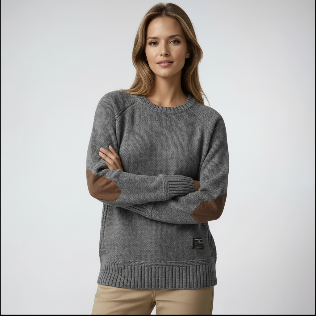 Trui - Dames - Gebreide Trui - Elleboogpatches - Chic Trui