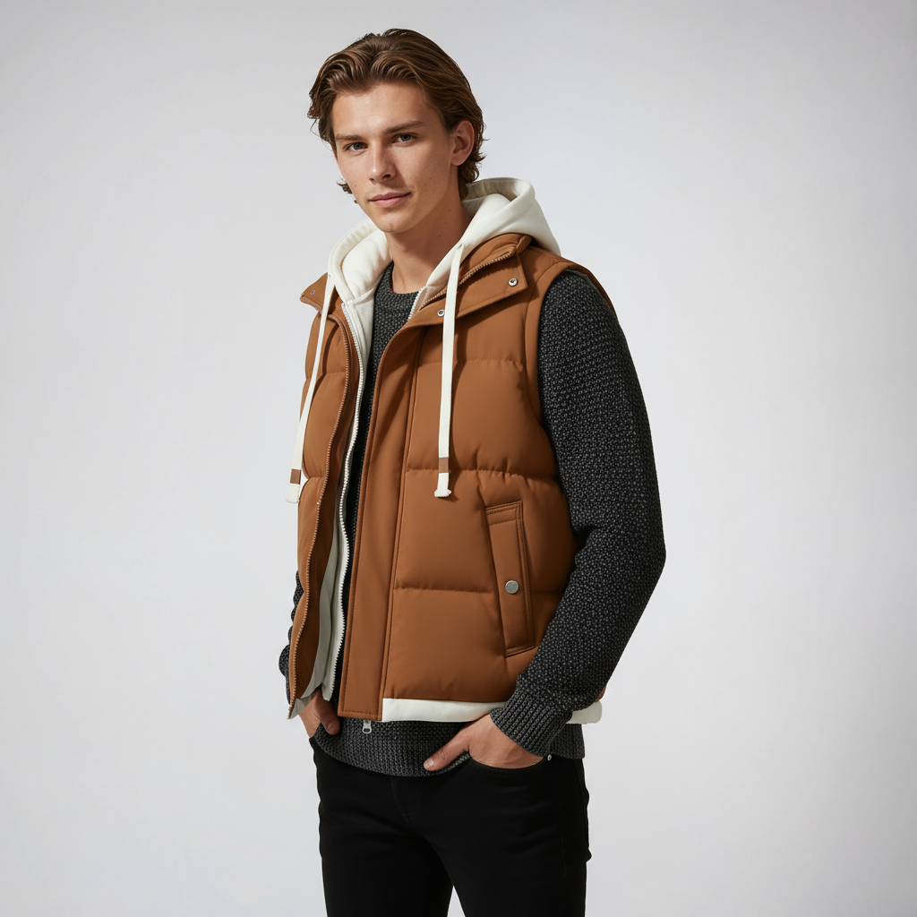 Puffervest - Heren - Capuchon - PufferHeren - Stoere Puffer