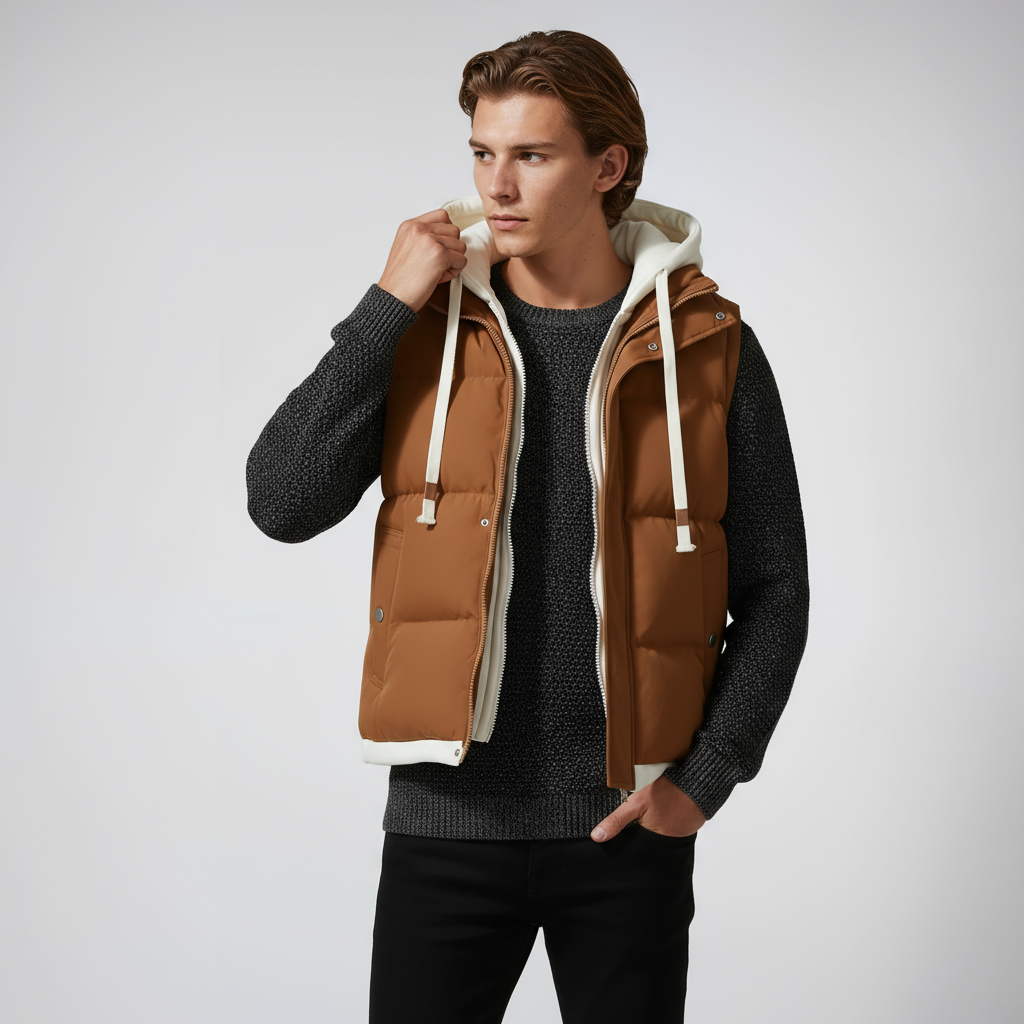 Puffervest - Heren - Capuchon - PufferHeren - Stoere Puffer