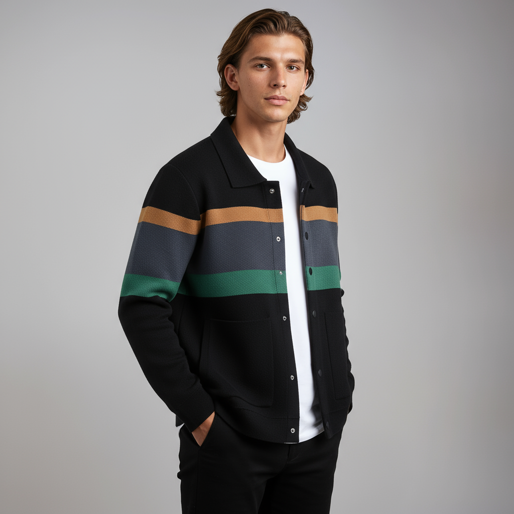 Heren Vest - Heren - Knoopsluiting - Gekleurde Strepen - NOVA