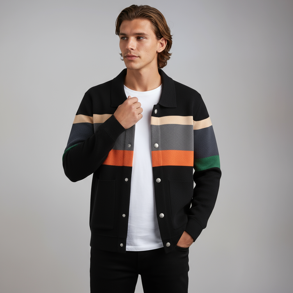 Heren Vest - Heren - Knoopsluiting - Gekleurde Strepen - NOVA