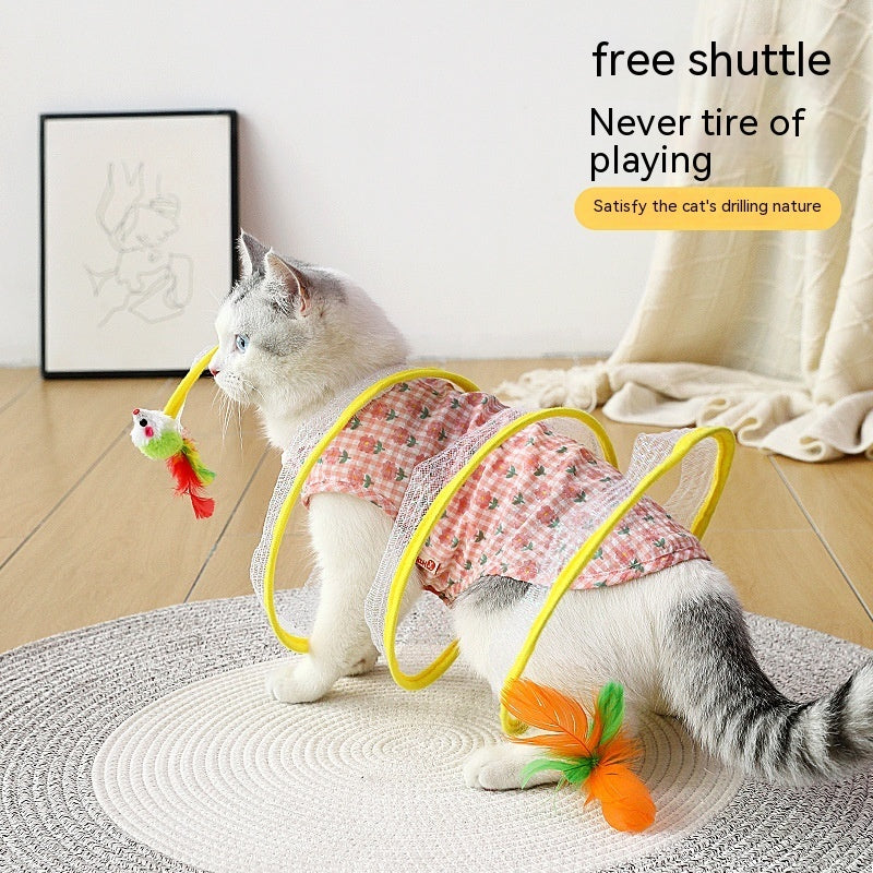 CATFUN - Vouwbare S-vormige kattentunnel voor speelplezier en comfort