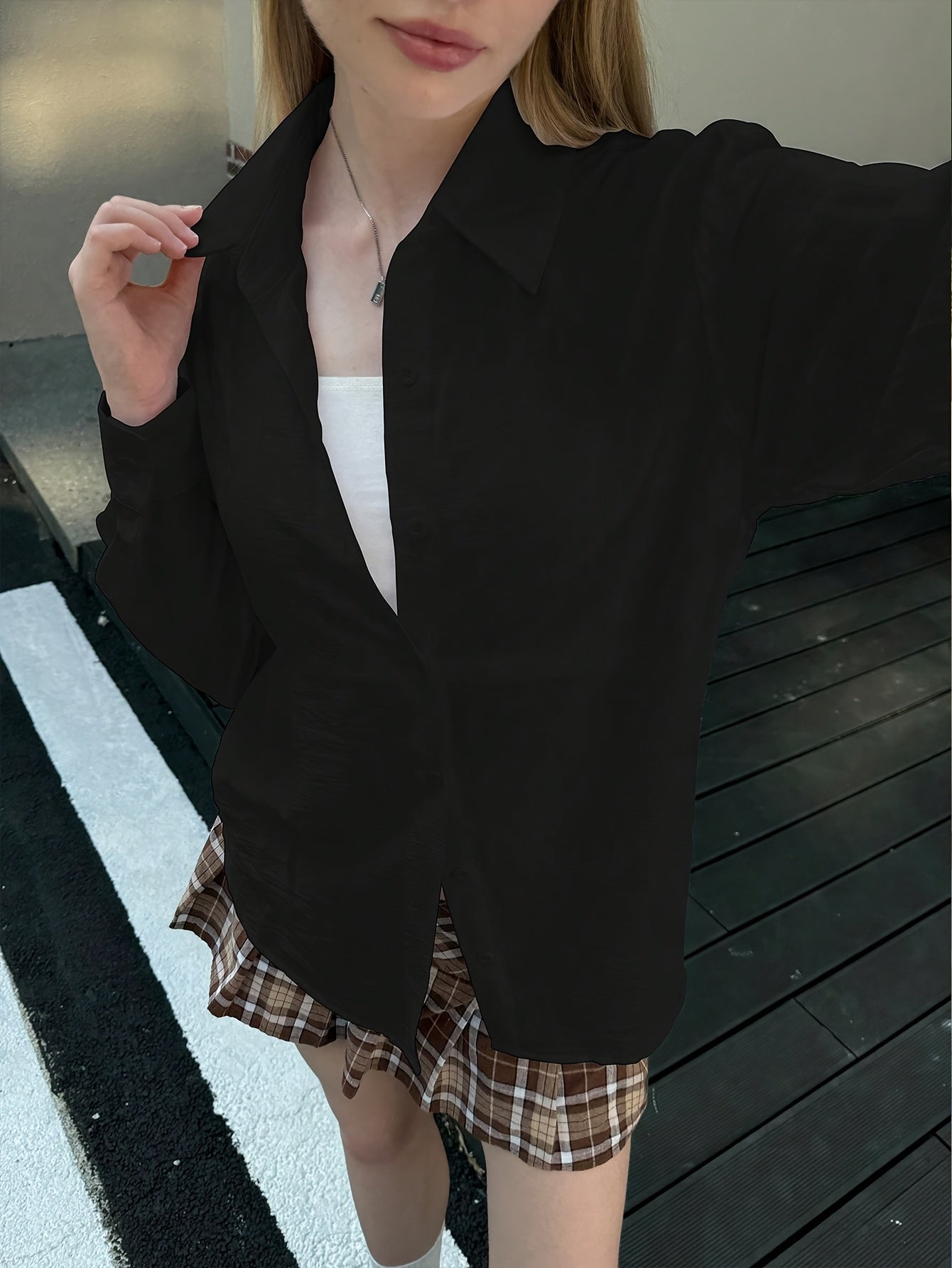 Dames - Elegante Blouse - Lichtgewicht Polyester - Kantoor Kleding - Tijdloze Stijl