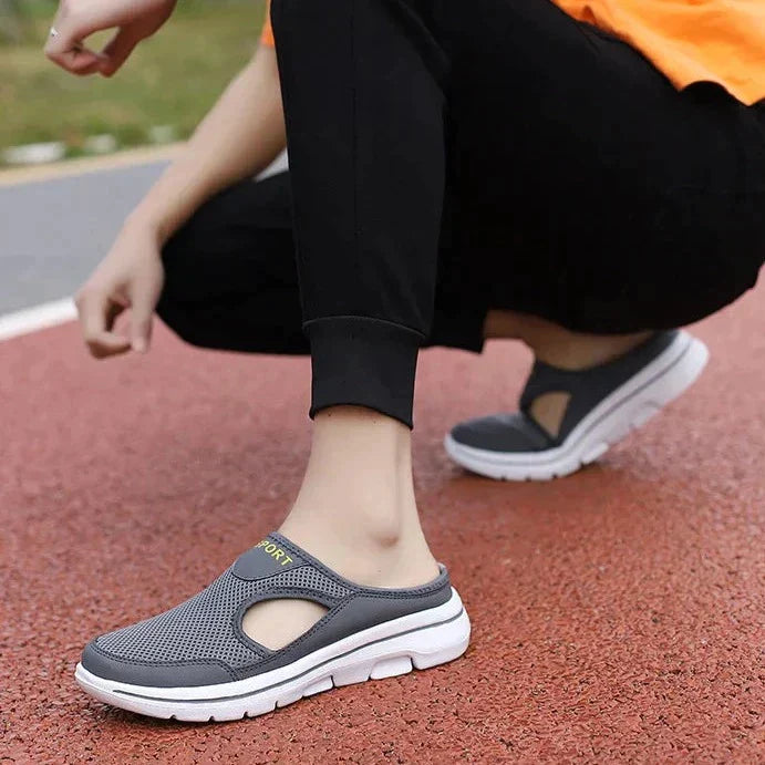 Dames - Orthopedische Slip-On Slippers - Ademend Mesh Geheugenschuim - Comfortabele Slippers - Voetgezondheid Slippers