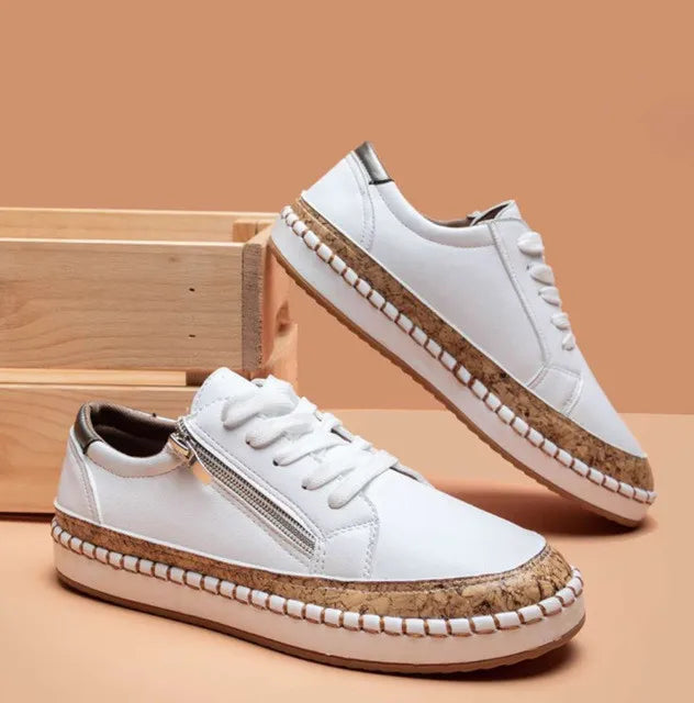 Dames - Geborduurde Canvas Sneakers - Ademend en Lichtgewicht - Casual Zomerschoen - PETAL WALK