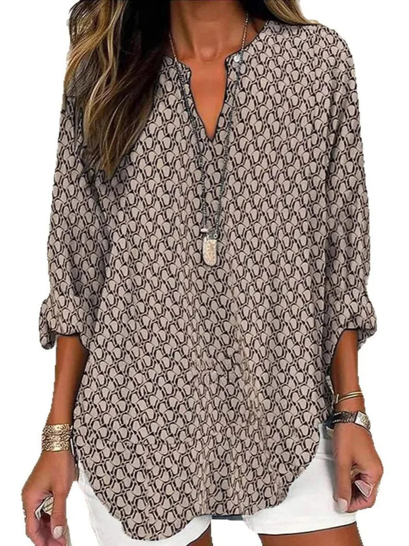 Dames - Losvallende Tuniek-Top - Lichtgewicht Materiaal - Casual Mode - ZOMER STIJL