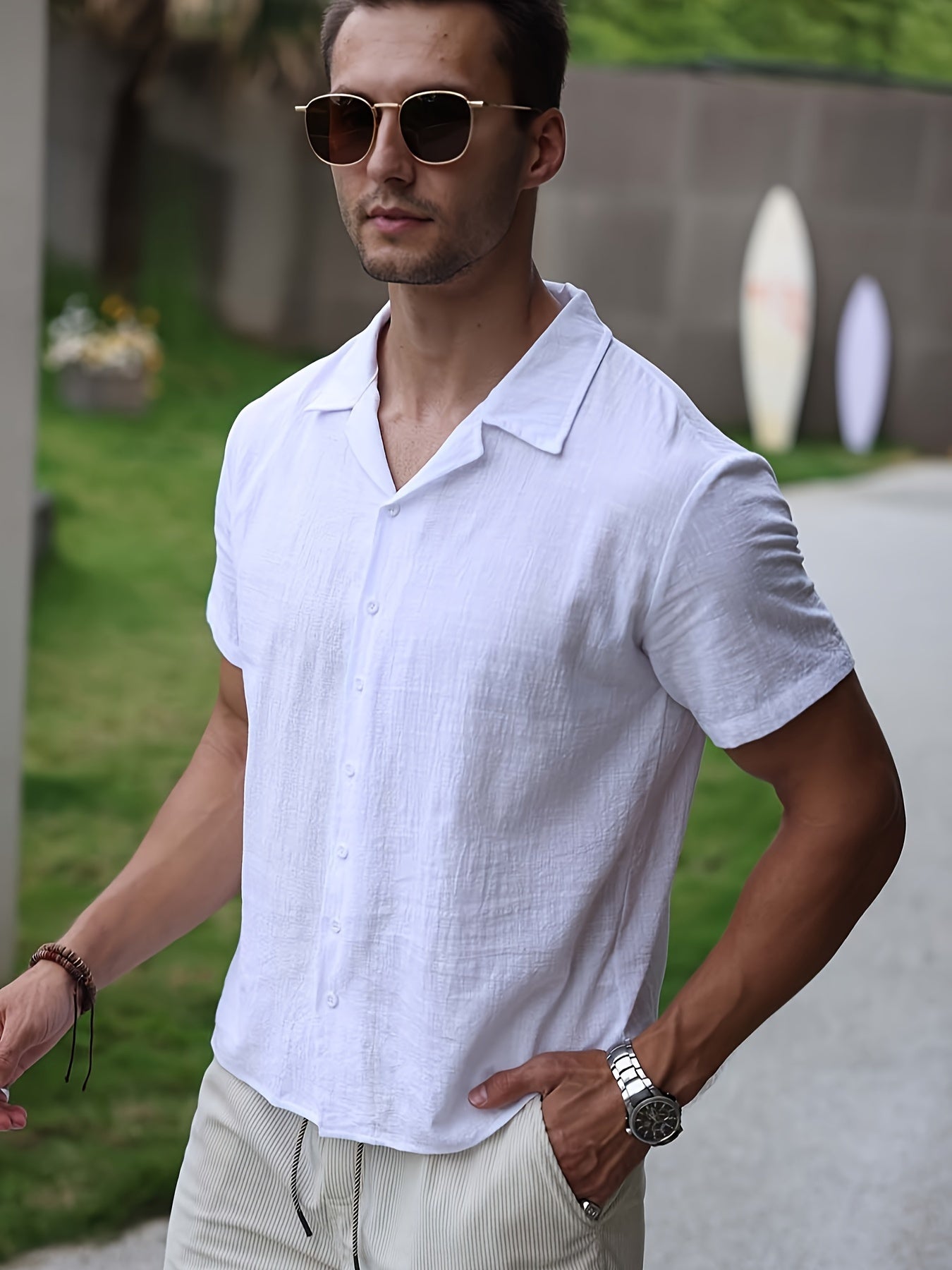 Heren - Casual Linnen Overhemd - Ademend Materiaal - Zomer Mode - CAELAN EDGE