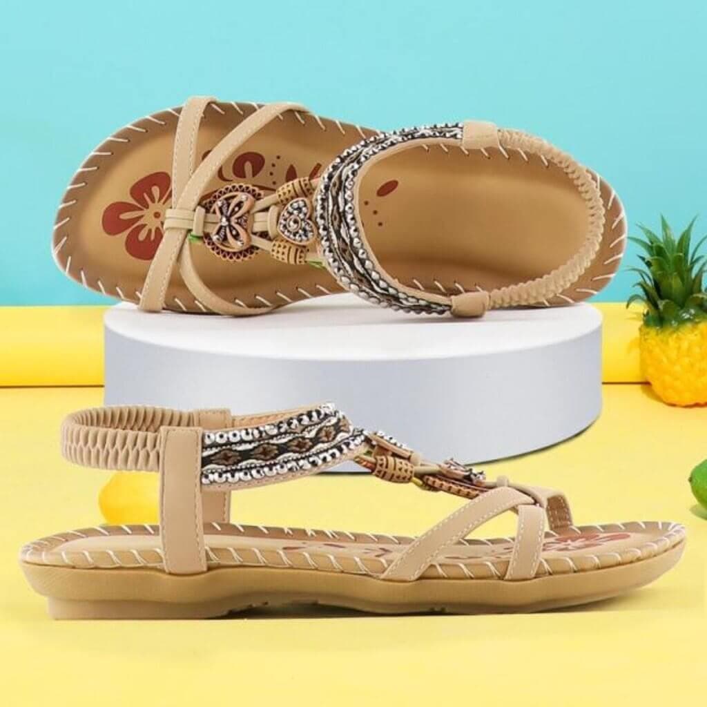 Vrouwen - Platte Sandalen - Zachte Zool en Antislip - Zomer Comfort - BOHO STIJL
