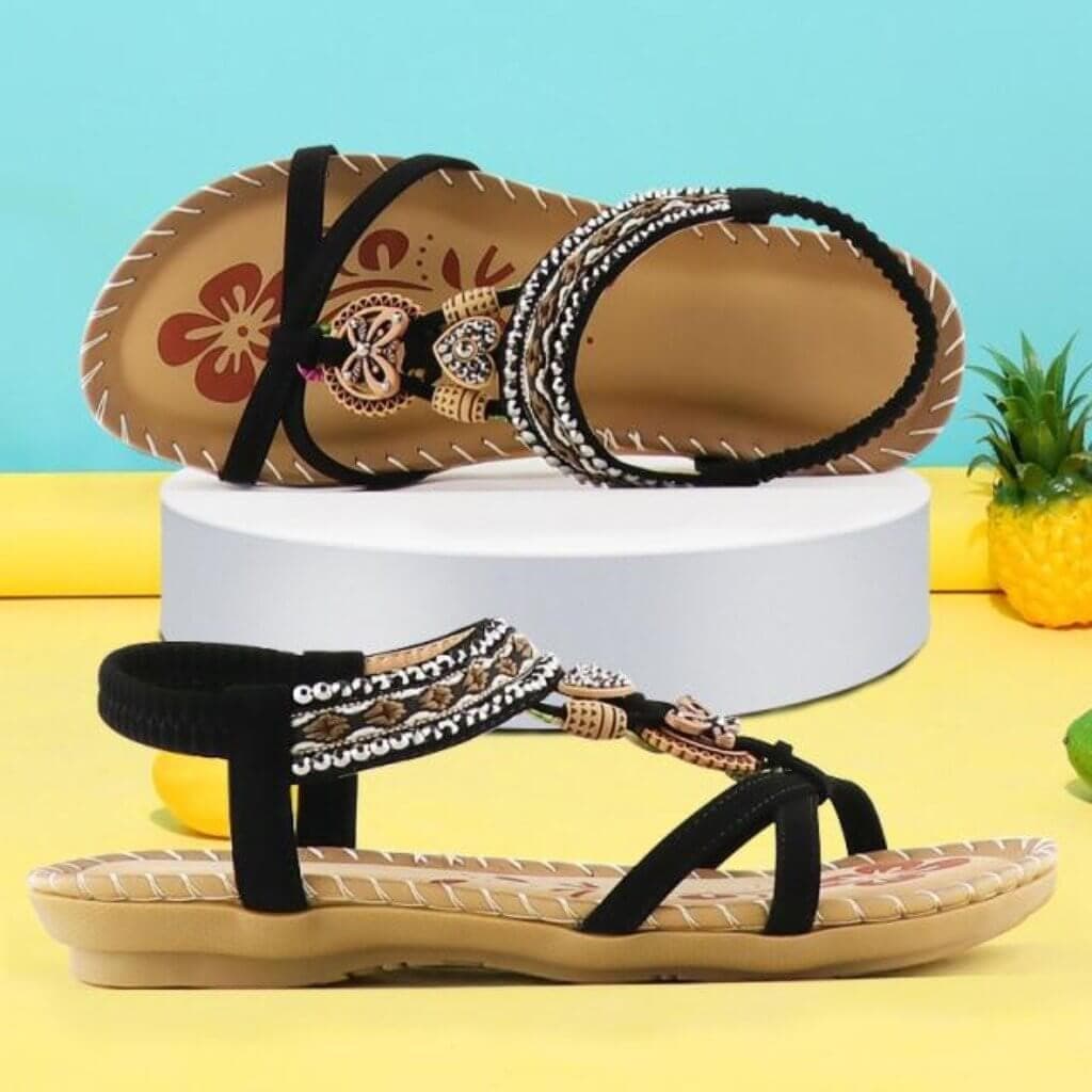 Vrouwen - Platte Sandalen - Zachte Zool en Antislip - Zomer Comfort - BOHO STIJL