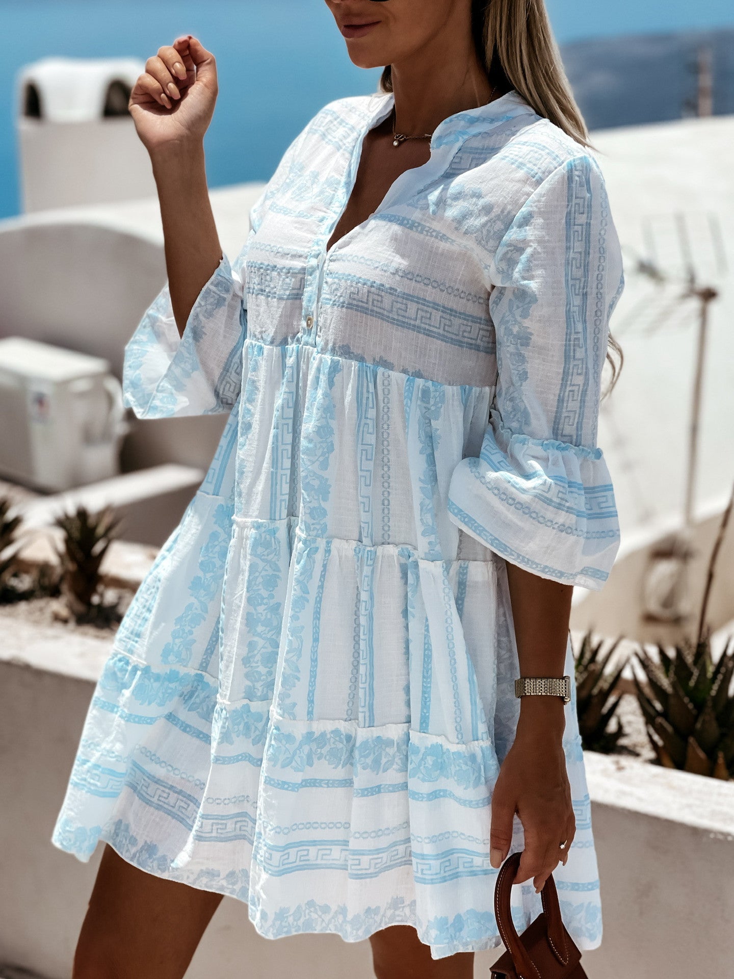 Vrouwen - Boho Zomerjurk - Lichtgewicht Stof - Ademend Ontwerp - ZOMERFLAIR