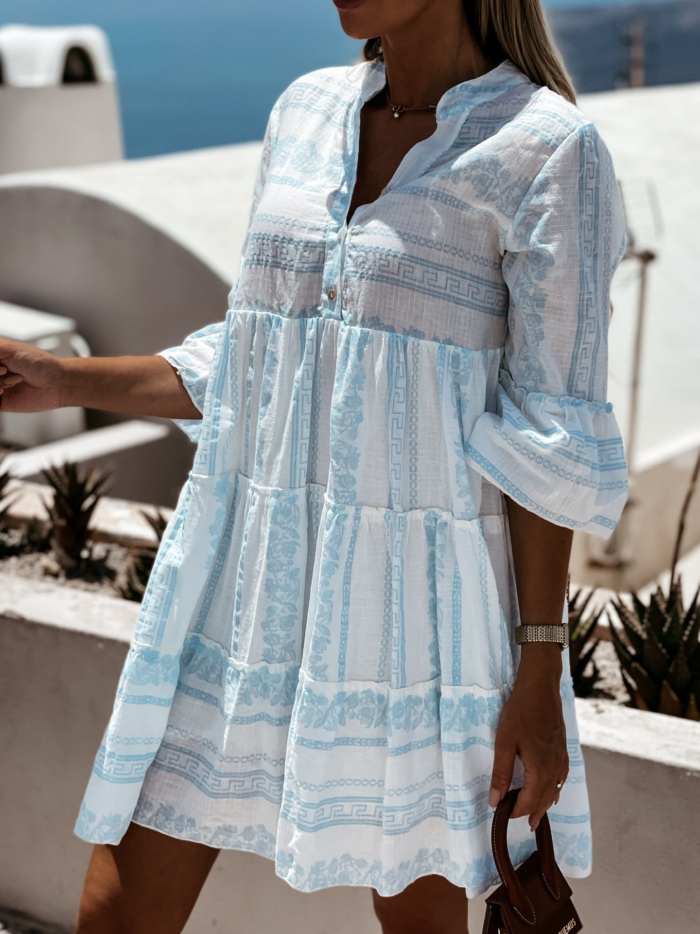 Vrouwen - Boho Zomerjurk - Lichtgewicht Stof - Ademend Ontwerp - ZOMERFLAIR