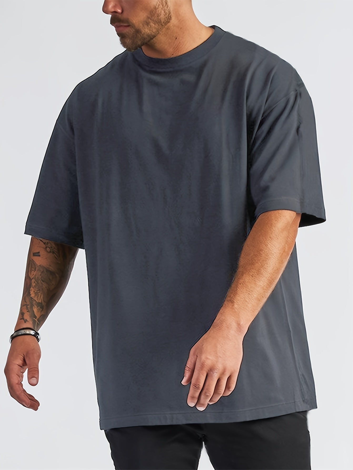 Oversized Heren T-Shirt met Verlaagde Schoudernaden voor een Relaxte Look – MALCOLM CLASSIC