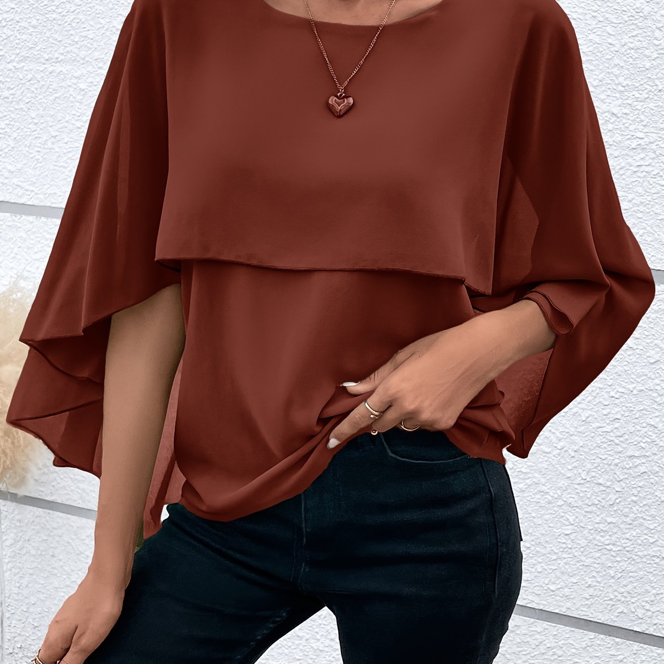 Vrouwen - Chiffon Blouse - Lichtgewicht Stof - Elegante Top - AMELITH EDGE