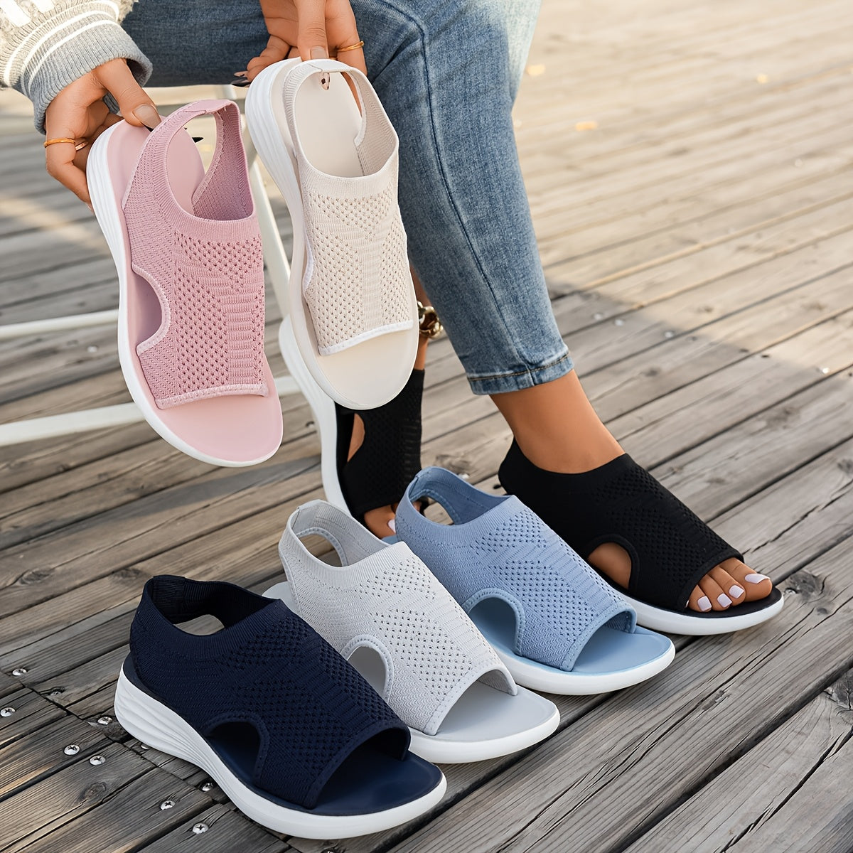 Vrouwen - Lichtgewicht Sandalen - Ademend en Gevoerd - Voetboogondersteuning - COMFORT