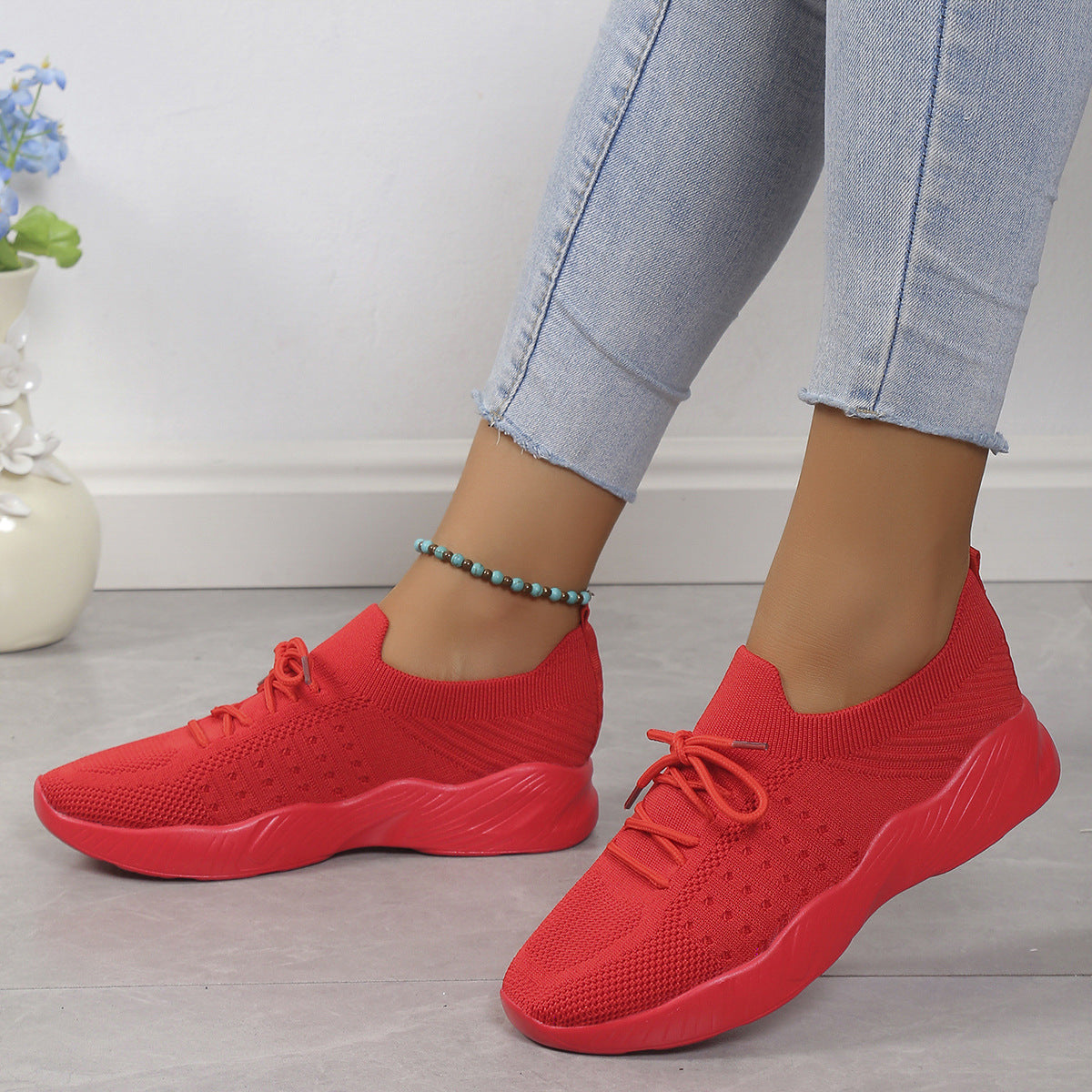 Sneakers - Dames - Ademend Mesh - Platformzool - VistaWalk